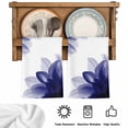 thumbnail image 5 of Blue Bohemian Kitchen Towels Set of 1, Boho Modern Floral Abstract Ombre White Absorbent Dish Towels for Kitchen, Microfiber Hand Towel, Quick Drying Tea Towel for Cleaning Decorative Dishcloths, 5 of 7