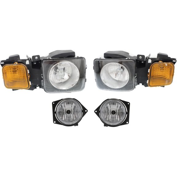 Headlight Kit For Hummer 06-10 H3 09-10 H3T H3 Left & Right Clear Lens Halogen