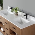thumbnail image 5 of Kesia 60" Double Bathroom Vanity Set in Brown Pine with Aosta White Composite Stone Countertop without Mirror, 5 of 8