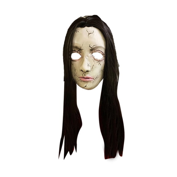 Leeye Halloween Latex Female Mask, Scary Woman Full Face Headgear, Lady Mask for Adult Women, Halloween Cosplay Party Masquerade Prop