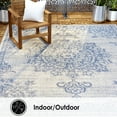 thumbnail image 1 of Home Dynamix Nicole Miller Patio Country Azalea Indoor/Outdoor Area Rug 7'9"x10'2", Traditional Medallion Gray/Blue, 1 of 3