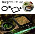 thumbnail image 4 of 2 Pcs Fish Feeding Rings, Black Fish Feeder Round and Square Aquarium Floating Food Feeder Circle with Suction Cup for Guppy, Betta, Goldfish, Turtle (Black), 4 of 8