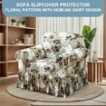 thumbnail image 6 of TOPCHANCES Sofa Cover with Skirt, Non-slip Couch Cover Stretch Slipcover Furniture Protector for Dogs Cats Pets (Chair Cover, Flowers Print), 6 of 10