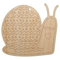 thumbnail image 1 of Sleepy Snail Wood Holiday Christmas Tree Ornament Unfinished DIY Pre-Drilled Craft, 1 of 7