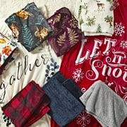 Better Homes & Gardens Oversized Velvet Plush Throw Blanket, 50" x 70", "Heritage" Sentiment