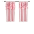 thumbnail image 2 of Your Zone Reversible Ruffle Blackout Curtain Panel, 1 Panel, Pink, 37" W x 63" L, 2 of 7