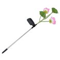 thumbnail image 3 of Luz solar de flores IP65 Luz LED solar impermeable con enchufe de tierra para jardín, patio, patio (LED colorido de flor rosa), 3 of 15