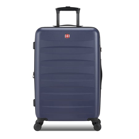 SWISSGEAR Stride Hardside Medium Checked Spinner, Navy Blue