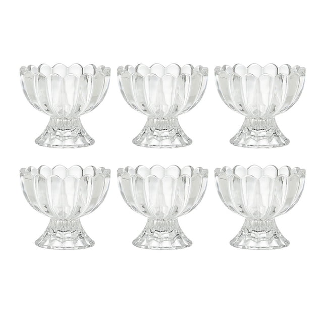 Shisuyan 6Pcs 100ml Dessert Cups Ice Cream Holders Pudding Cups Fruit Bowls (Transparent)