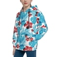 thumbnail image 2 of Pofeuu Hawaiian Style Print Kids Pullover Hoodies Warm Thick Hooded Sweatshirt with Packet for Boys Girls-Small, 2 of 6