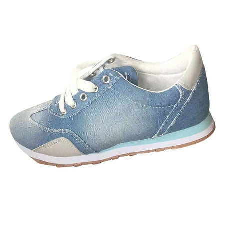 

gvdentm Walking Shoes Women Women s Fashion Leisure Shoes Outdoor Sneakers Breathable Lace-up Casual Women Sneakers 9w