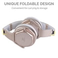 thumbnail image 2 of for TCL Revvl 4+ Headphones Over-Ear 2 in 1 Cordless Foldable Twist-Out Speaker Wireless Stereo Bass Headphone with NFC FM Radio/AUX/TF Card Slot Sports Retractable Headband (GOLD), 2 of 5