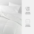 thumbnail image 5 of Breathable Cool Comforter All Season Lightweight Down-Alternative Solid White for Full/Queen Size Bedding by Comfort Canopy, 5 of 10