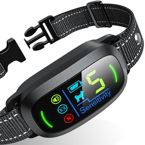 MUOKLGH Dog Bark Collar, Rechargeable Anti Barking Collar for Small Medium Large Dogs, Black