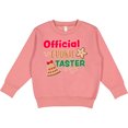 thumbnail image 2 of Inktastic Christmas Official Cookie Taster with Bell and Star Cookie Toddler Sweatshirt, 2 of 4