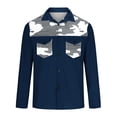 thumbnail image 5 of Mens Printed Dress Shirts Long Sleeve Regular Fit Button Down Shirt Casual Double Pockets Workwear Shirt Blouse, 5 of 6