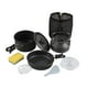 thumbnail image 4 of Utensilios de cocina para acampar Equipo portátil para 2-3 personas Juego de cocina Olla Sartén Hervidor para Mango negro, 4 of 8