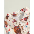 thumbnail image 5 of Toddler Short Sleeve Button Down Lapel Shirt Baby Boy Summer T-Shirt Tops 4th of July Outfits Independence Day Clothes, 5 of 9