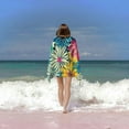 thumbnail image 6 of PHYHOO Rainbow Dahlia Floral Microfiber Beach Towel, Abstract Flower Large Oversized Beach Towel Lightweight Quick Dry Soft Absorbent Bath Towel, Sand Free Towel for Swimming Travel Sports 30x60in, 6 of 8