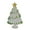 D, variant on Selrti Glass Christmas Tree Mini Tabletop Xmas Tree Figurine with Star Topper for Winter Holiday Table Mantel Shelf Home Decoration