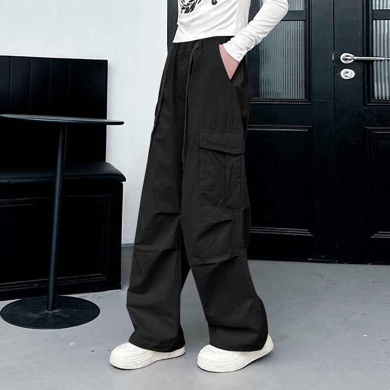 Trousers for Children Trendy Girls Parachute Pants Teens Wide Leg