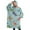 LightBlue Cartoon Dinosaurs, variant on Oversized Wearable Blanket Hoodie,LightBlue Cartoon Dinosaurs Geometric Pattern Sherpa Blanket Hoodie with Super Pockets,Super Warm Fuzzy Pullover for Women & Men