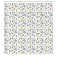 thumbnail image 2 of Ambesonne Bird Shower Curtain, Flying Animals Leaves Flowers, 69"Wx70"L, Seafoam and Pale Lavender, 2 of 4