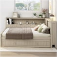 thumbnail image 2 of Full Size Storage Daybed with Trundle, Farmhouse Bed Frame with Shelves and Drawers, White Finish, 2 of 10