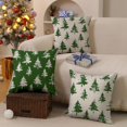 thumbnail image 4 of Christmas Pillow Covers 18x18 Inch Set of 2 Green Christmas Tree Decorative White Throw Pillows Winter Christmas Decor for Home Couch ST-011B18, 4 of 6