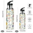 thumbnail image 2 of Yayeee 20oz Insulated Water Bottle Double Wall Stainless Steel with Flip Straw Lid, Watercolor Wildflowers, 2 of 7