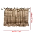 thumbnail image 2 of Handmade Linen Oven Skirt with Ribbon Ties, Premium Kitchen Curtain No Drill Invisible Mounting, Decorative Cabinet Cover for Sink Dishwasher Laundry Room Ruffled Design, 2 of 5