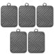 thumbnail image 2 of Guantes de horno Guantes de algodón resistentes al calor Alfombrillas de cocina anti-escaldado, Gris 5pcs Scienceny HA004939-02, 2 of 7