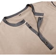 thumbnail image 6 of Resicozy Men's Henley Shirts Long Sleeve T-Shirts Casual Fashion Pullover Shirt Soft Stretch Basic Tees Fall Tops Khaki S, 6 of 7