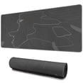 thumbnail image 1 of Desk Mat with Seamed Edges, Waterproof Desk Pad, Non-Slip Rubber Base, 31.5x11.8 Inch Keyboard Pad Computer Mat, Big XL Black Mousepad, 1 of 7