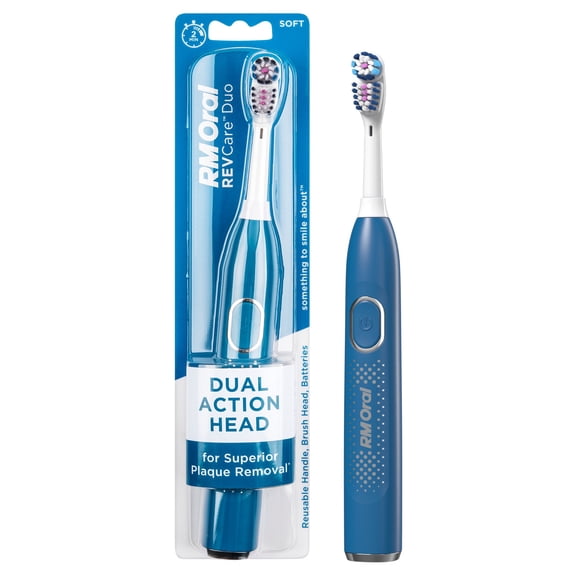RM Oral REVCare Duo Powered Toothbrush – Blue