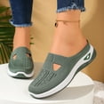 thumbnail image 4 of Mepaouo Women Orthopedic Mule Sneakers Woven Breathable Running Shoes Arch Support Walking Slides, 4 of 8