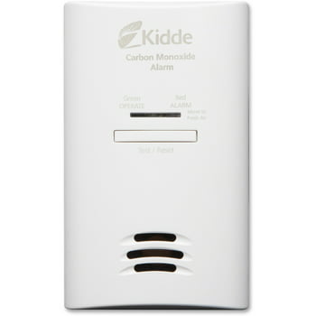 Kidde AC Plug-In Carbon Monoxide Detector with Battery Backup, CO Alarm with LED Light Indicators