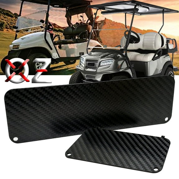 OZ-USA Carbon Fiber Dash Plate and Golf Ball Holder Cover Plate Compatible with EZGO TXT PDS Electric Cart 36V 48V