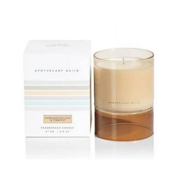 SANDALWOOD TOBACCO Zodax Delmar Short Scented Jar Candle - 3.4 oz