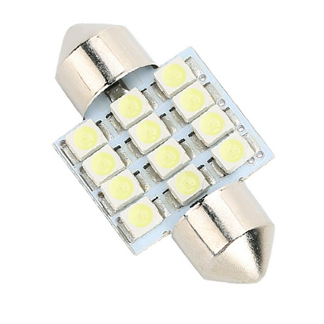Bombilla LED blanca para coche, adorno de 31mm, 12 SMD, lámpara de luz Interior para mapa de cúpula DE3175 Jadeshay A
