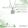 thumbnail image 3 of Vir Jewels 1/10 CTTW Lab Grown Diamond Composite Pendant Necklace in Sterling Silver with Chain For Women, 3 of 4