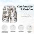 thumbnail image 4 of Kdxio Coffee And Desserts Print Men'S Swim Trunks With Compression Liner 7 Inch Inseam Quick Dry Swim Shorts, 4 of 7