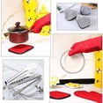 thumbnail image 3 of Cyber_Monday Deals! Byikun Kitchen Cooking Microwave Oven Gloves Glove Pot Pad Four-piece Heat Protection Microwave Oven Supplies, 3 of 4