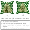 thumbnail image 5 of Green Christmas Pillow Covers 18x18 Inch Set of 2,Green Red Xmas Tree Colored Polka Dots Winter Themed Decorative Throw Pillow Cases Cushion Covers Farmhouse Sofa Couch Bed Decor, 5 of 6
