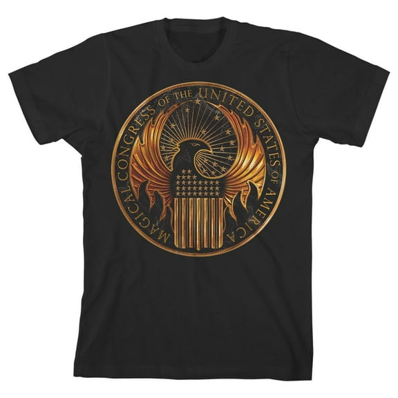 Fantastic Beast MACUSA Seal Toddler Boy's Black T-shirt-3T