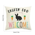 thumbnail image 3 of Fiudx Funda de Cojín de Pascua, Cojín de Lino, Decoración de Sofá Multicolor, Ambiente Festivo, Material Transpirable, para Sala de Estar, Fácil Limpieza, Decoraciones de Pascua, 3 of 6
