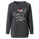 thumbnail image 4 of Camisas Navideñas Para Mujer, Camisetas de Manga Larga, Sudadera Estampada, Suéter, Camiseta Informal, Blusa Odeerbi  ODB206662, 4 of 5