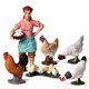 thumbnail image 2 of Guardián de animales con animales de granja figuras simuladas granja realista plástico alimentador de plástico Hiawbon Hiawbon, 2 of 2