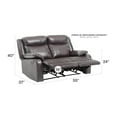 thumbnail image 6 of Glory Furniture Ward Reclining Loveseat in Dark Brown Color, 6 of 6