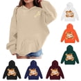 thumbnail image 2 of EnJoCho Girls Sweatshirt - Cute Ghos𝗍 Pumpkin Halloween Hoodie for Toddler Girl Little Girls Teen Girls, Long Sleeve Pullover Top for Fall School and Holiday Wear, 2 of 5